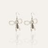 Earrings with pearl bows