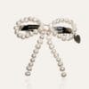 Hair clip with pearl bow