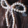 Hair clip with pearl bow