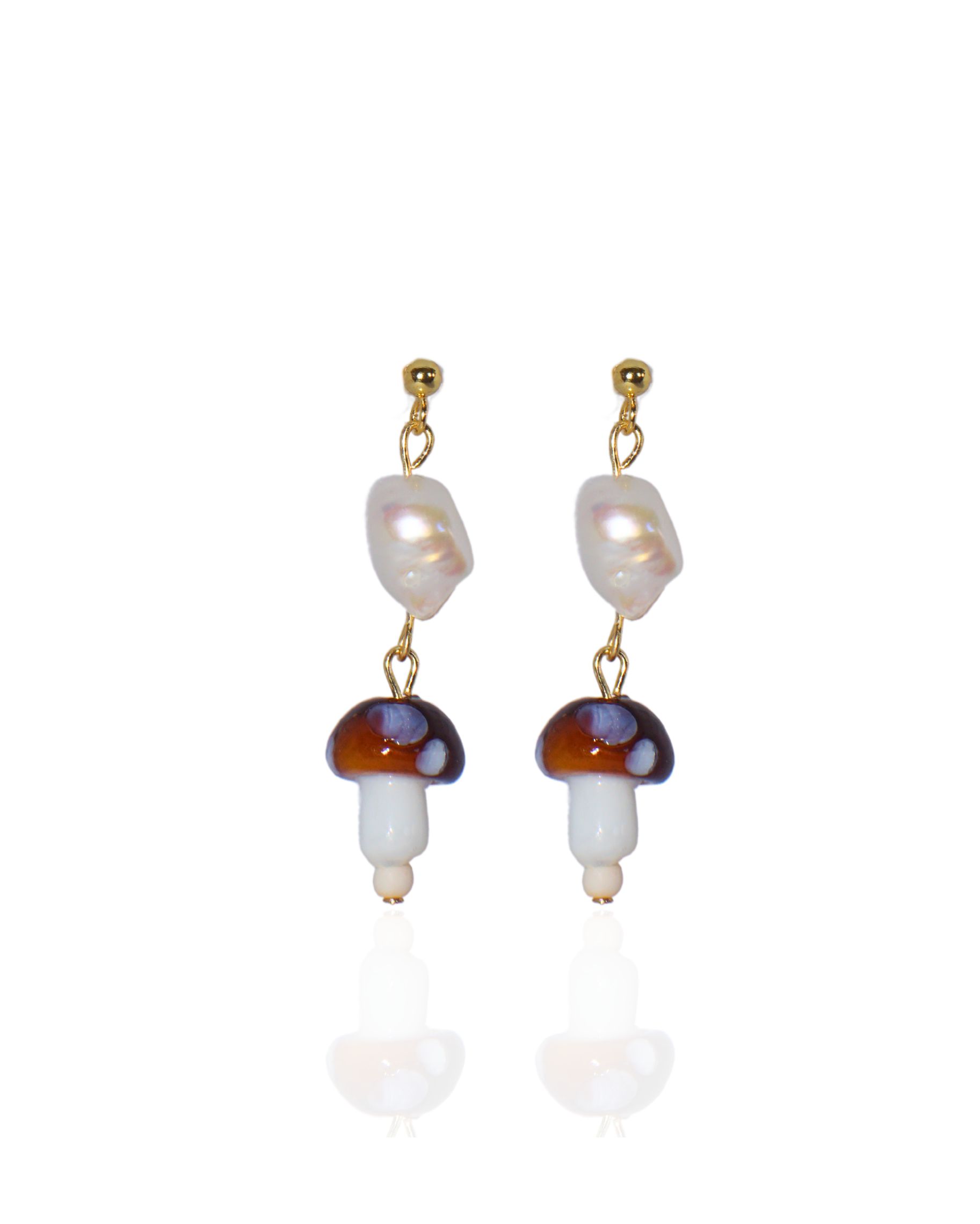 Mushroom Baroque Earrings