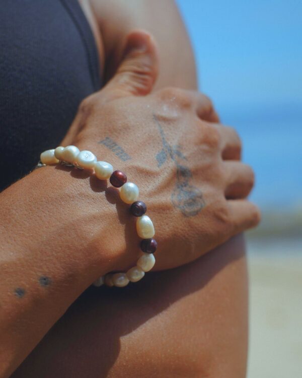 Men’s Baroque Bracelet with Dark Brown Pearls