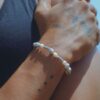 Men’s Pearl Bracelet with White Gold Beads