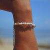 Men’s Pearl Bracelet with Mushroom and Dice