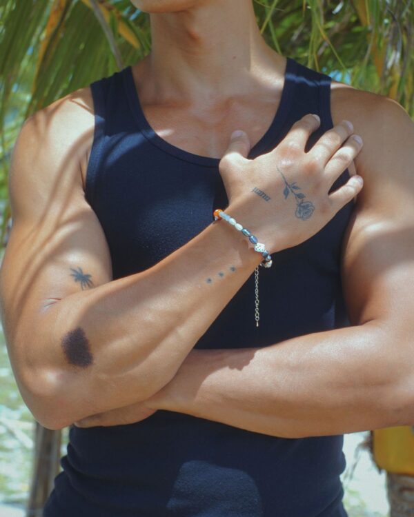 Men’s Pearl Bracelet with Black Pearls