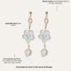 56 2 Flower Baroque Earrings