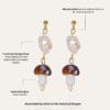 Mushroom Baroque Earrings