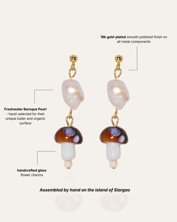 Mushroom Baroque Earrings