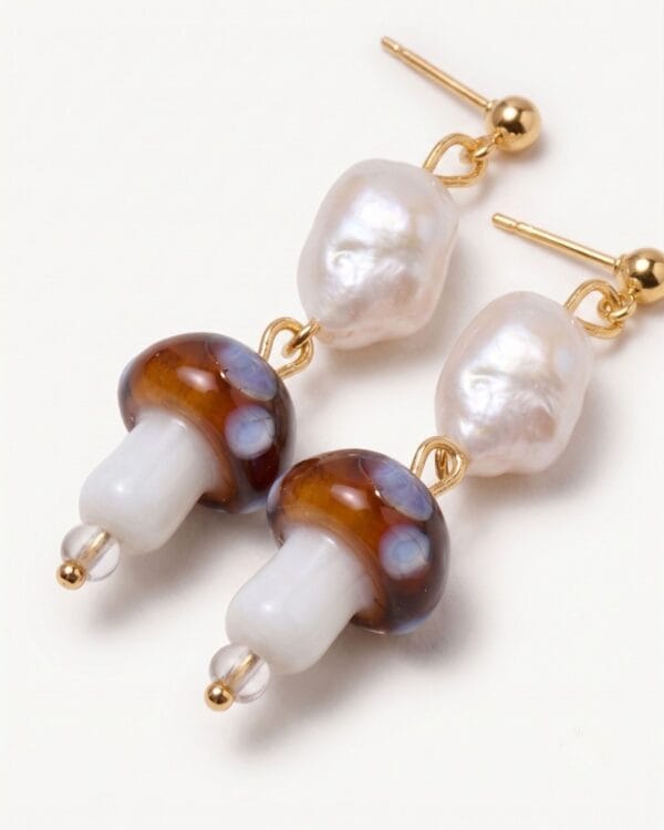 Mushroom Baroque Earrings