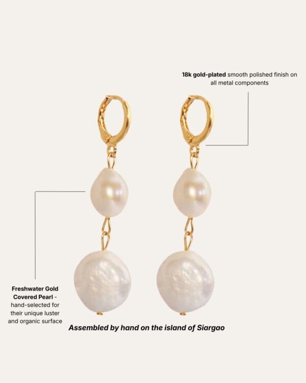 #F4F1EC Hoop Baroque Earrings