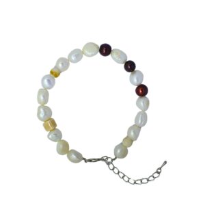 Men’s Baroque Bracelet with Dark Brown Pearls