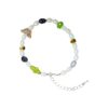 Men’s Pearl Bracelet with Green Cross