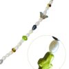 Men’s Pearl Bracelet with Green Cross