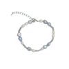 Men’s Pearl Bracelet with White Gold Beads