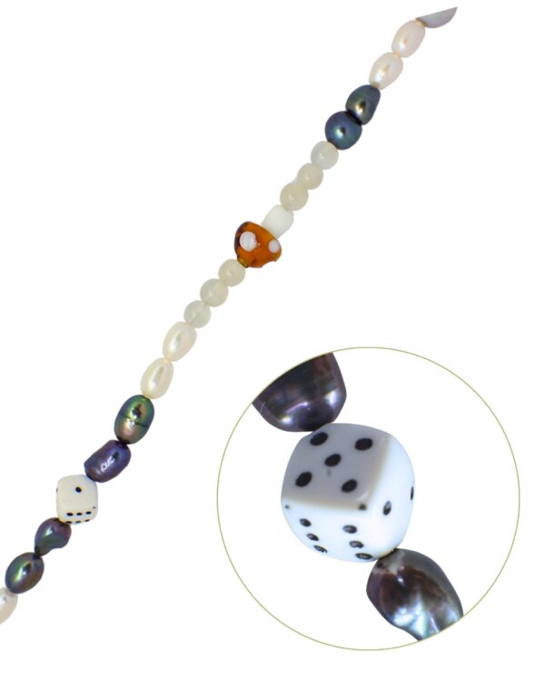 Men’s Pearl Bracelet with Black Pearls