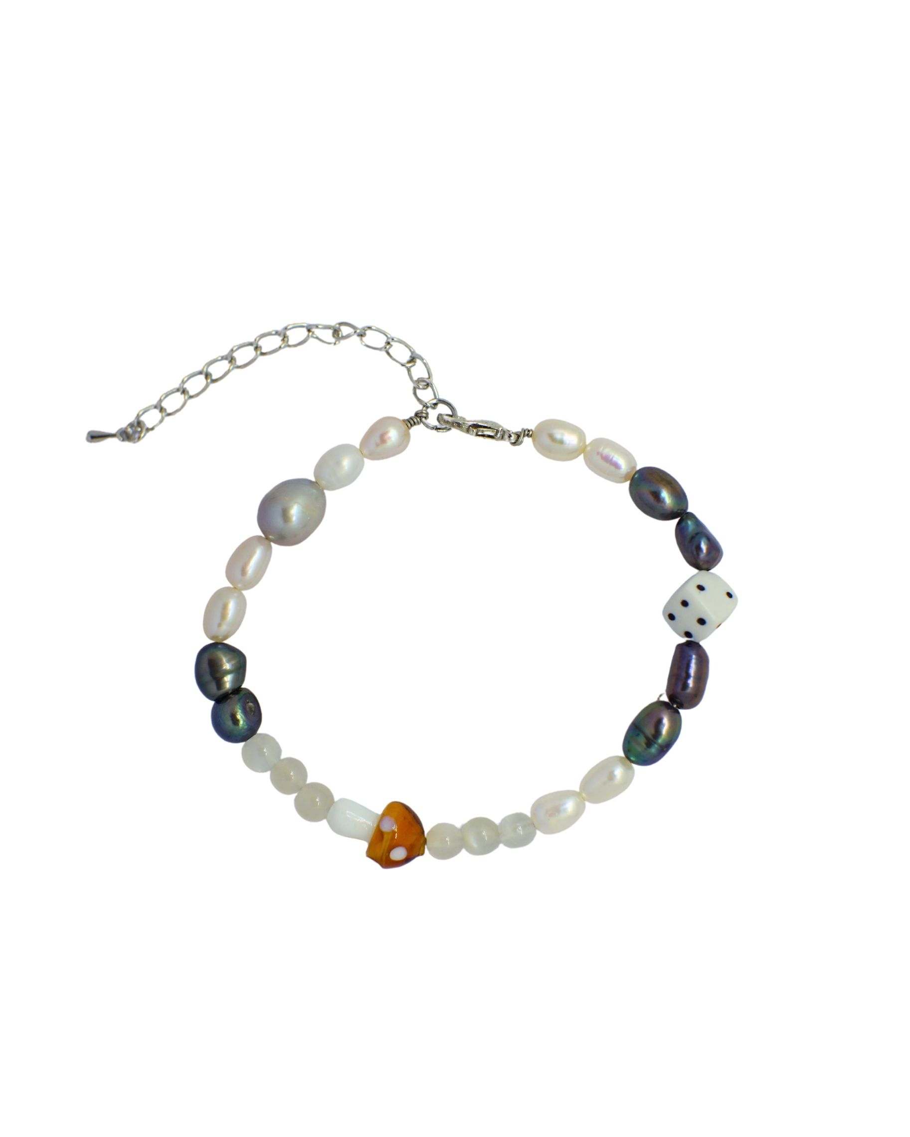 Men’s Pearl Bracelet with Black Pearls