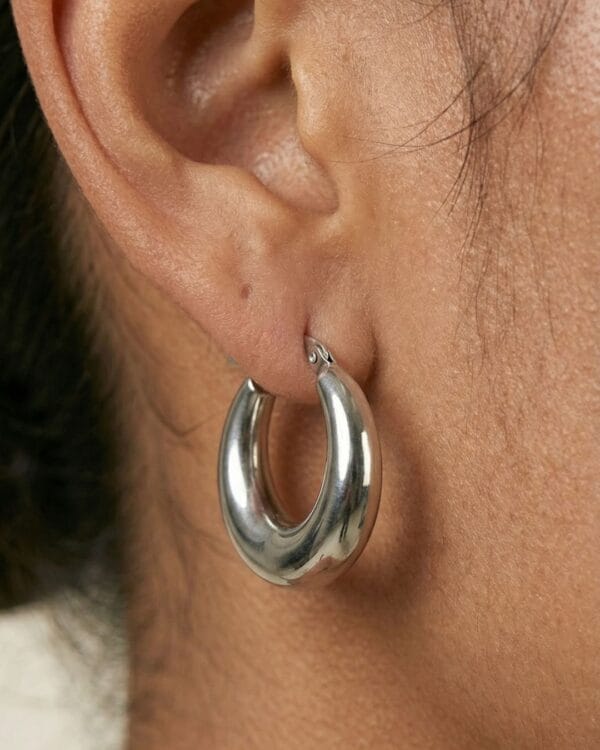 14 Maia Silver Hoop Earrings