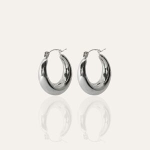 Maia Silver Hoop Earrings