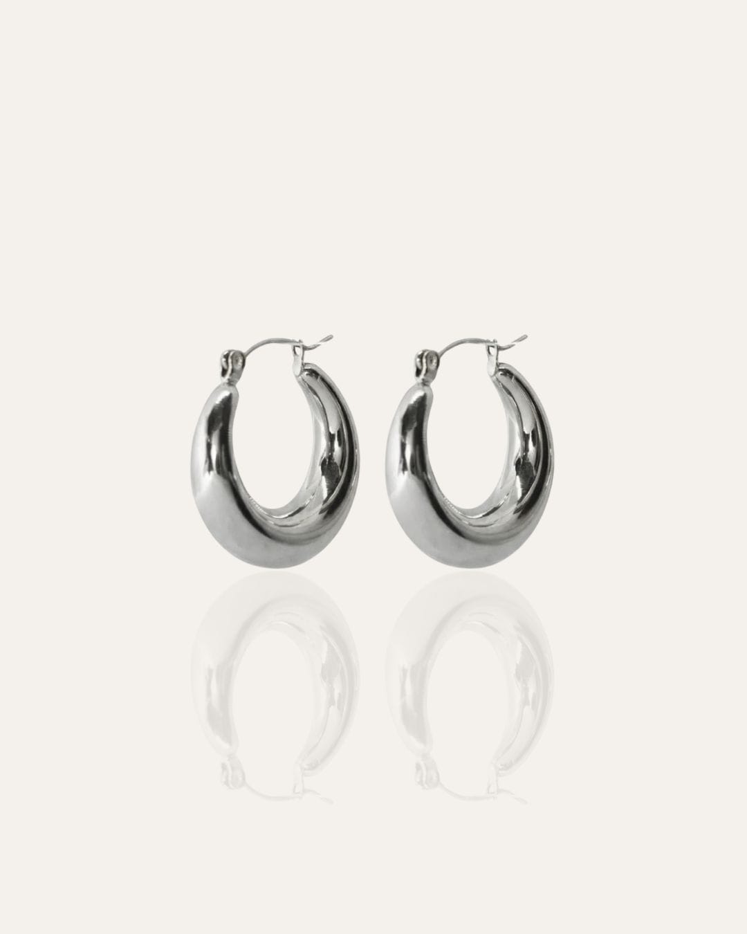 150 Maia Silver Hoop Earrings
