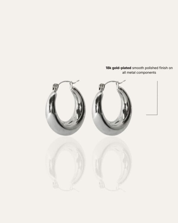 151 Maia Silver Hoop Earrings