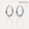 Ophelia Silver Hoop Earrings