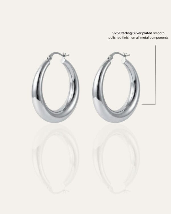 Ophelia Silver Hoop Earrings