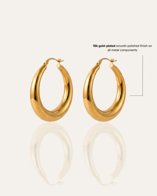 155 Ophelia Gold Hoop Earrings