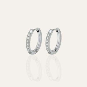 Sage Silver Huggies