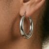 Ophelia Silver Hoop Earrings