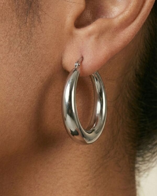 Ophelia Silver Hoop Earrings