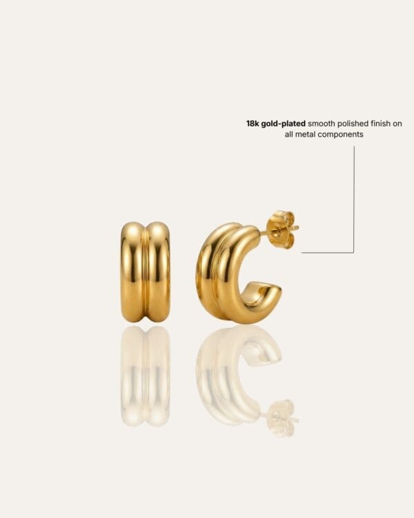 Ayla Gold Stud Earrings