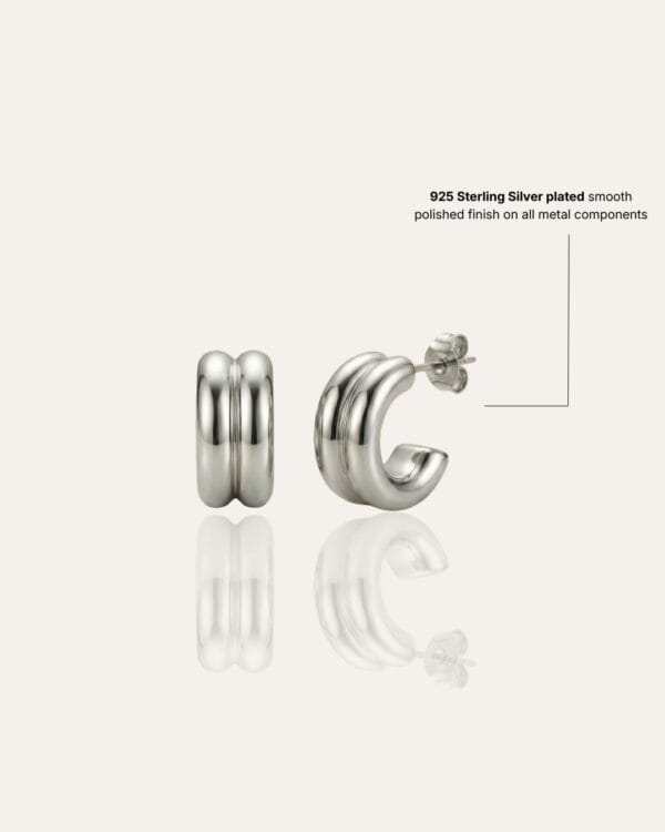 Ayla Silver Stud Earrings