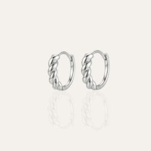 Esme Silver Hoop Earrings