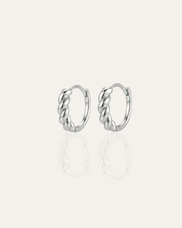Esme Silver Hoop Earrings