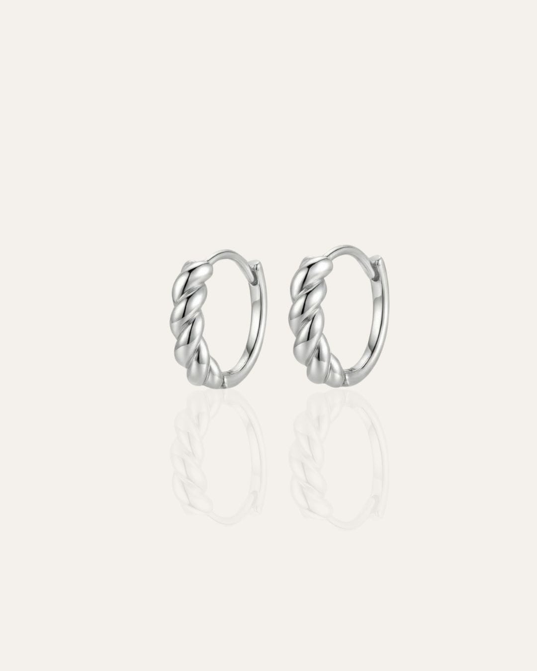 Esme Silver Hoop Earrings
