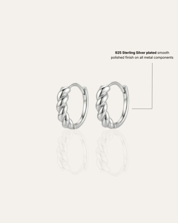 Esme Silver Hoop Earrings