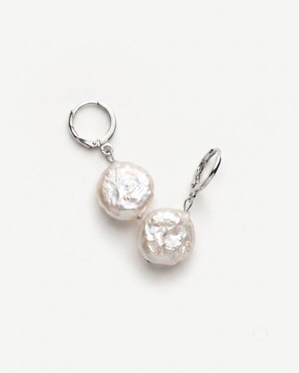 Silver Hoop Coin Earrings