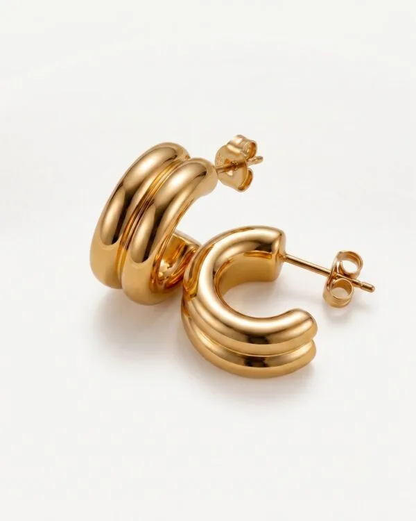 Ayla Gold Stud Earrings