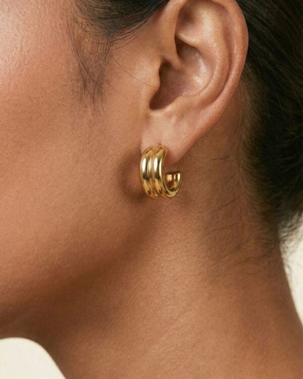 Ayla Gold Stud Earrings