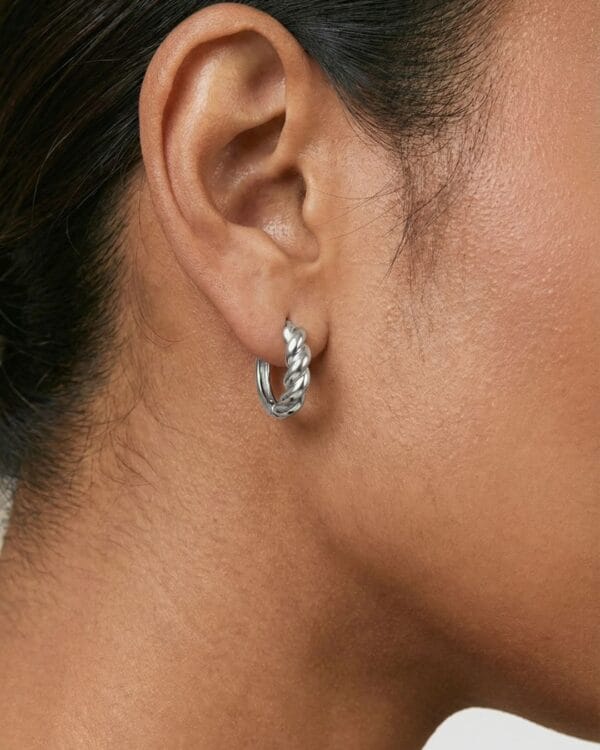 Esme Silver Hoop Earrings