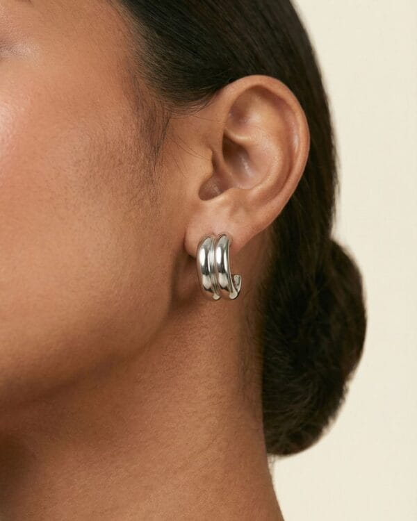 Ayla Silver Stud Earrings