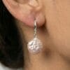 Silver Hoop Coin Earrings
