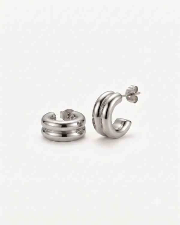 Ayla Silver Stud Earrings