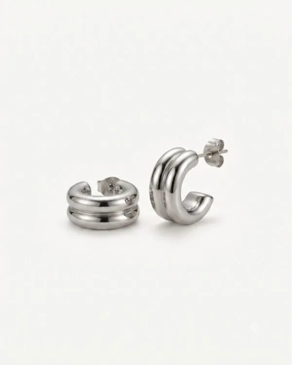 Ayla Silver Stud Earrings