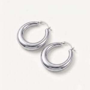 Ophelia Silver Hoop Earrings