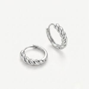 Esme Silver Hoop Earrings