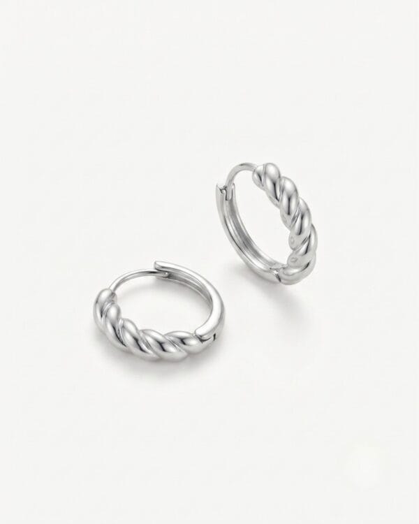 Esme Silver Hoop Earrings