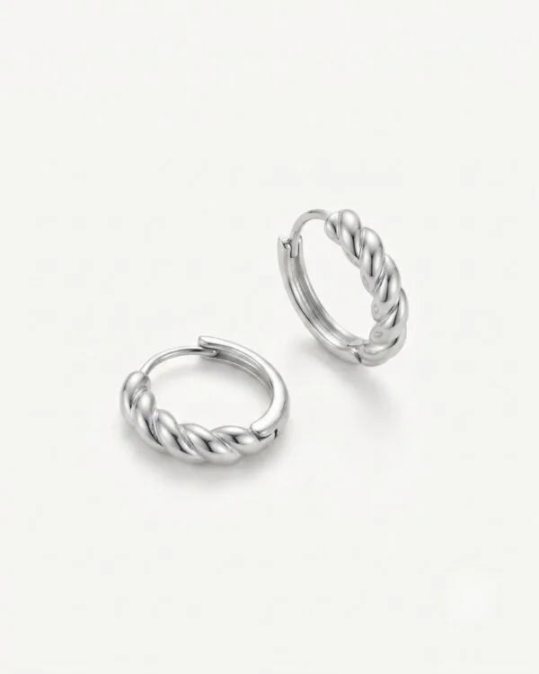 Esme Silver Hoop Earrings